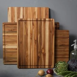 TeakHaus Edge Grain Carving Board W/Hand Grip (Rectangle) | 20" X 15" X 1.5" -Knife Sets outlet store 01.1 traditional 1