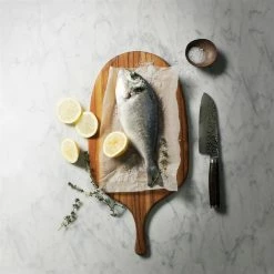 TeakHaus Canoe Board (Large) | 21.5" X 11.5" X 0.5" -Knife Sets outlet store 07.3 canoe701 2