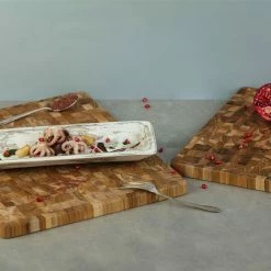 TeakHaus End Grain Cutting/Serving Board + Juice Canal (Rectangle) | 18" X 14" X 1" -Knife Sets outlet store 08.4 scandi 801 802 1