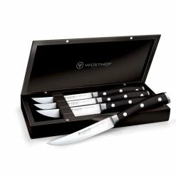 Wusthof Cutlery Wusthof Classic Ikon 4-Piece Steak Knife Set With Wood Box