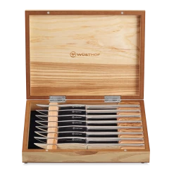 Wusthof Cutlery Wusthof 8-Piece Stainless Steel Steak Knife Set | Olivewood