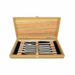 Wusthof Cutlery Wusthof 10-Piece Stainless Mignon Steak Knife & Carving Set | Olivewood