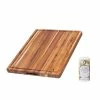 TeakHaus Edge Grain Cutting Board W/Hand Grip + Juice Canal (Rectangle) | 20" X 15" X 1.5" With Board Seasoning Stick 1 TeakHaus Edge Grain Cutting Board W/Hand Grip + Juice Canal (Rectangle) | 20" X 15" X 1.5" With Board Seasoning Stick -Knife Sets outlet store 109 pt2