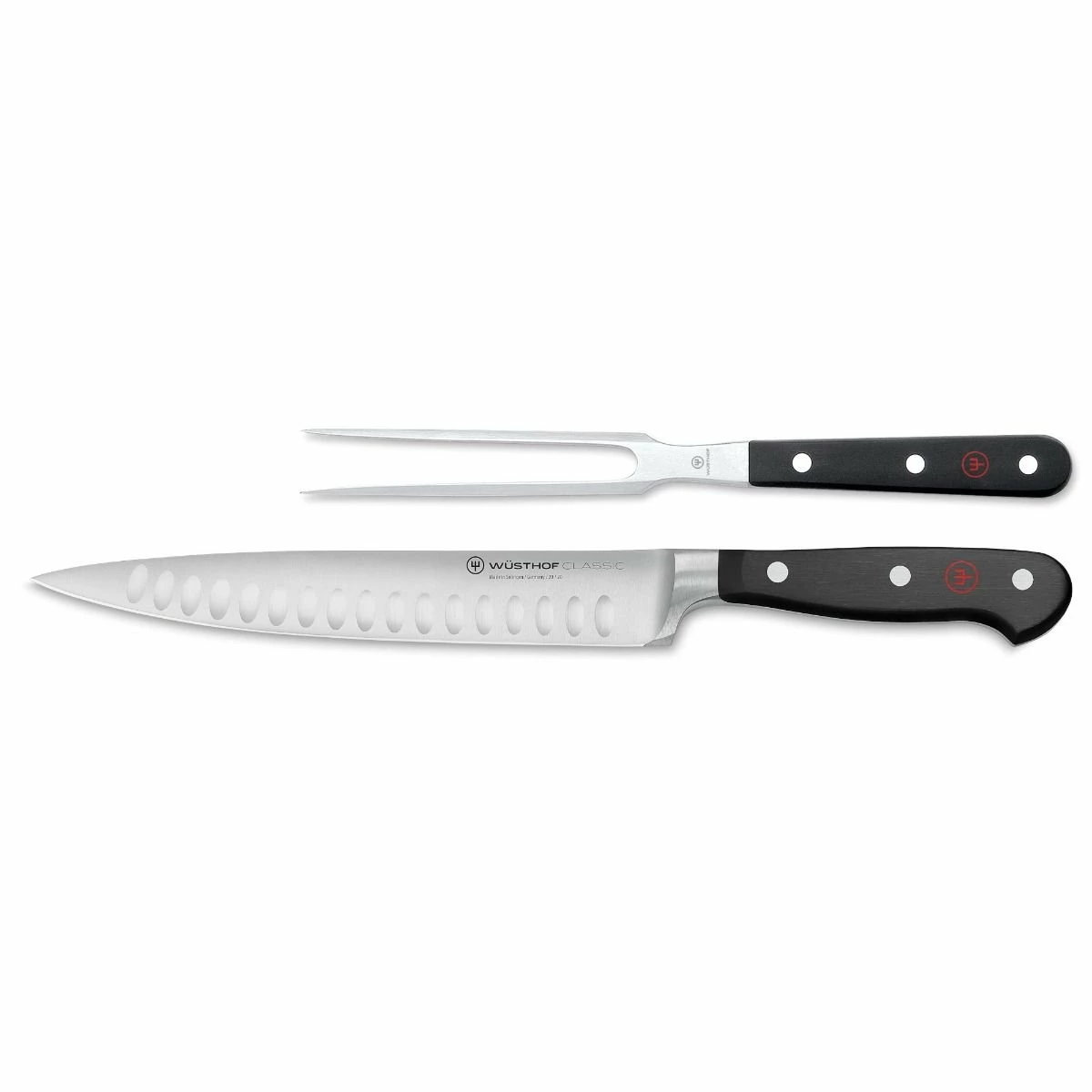 Wusthof Cutlery Wusthof Classic 2-Piece Carving Set | Hollow Edge 2 Wusthof Cutlery Wusthof Classic 2-Piece Carving Set | Hollow Edge