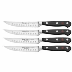 Wusthof Cutlery Wusthof Classic 4-Piece Steak Knife Set | Hollow Edge