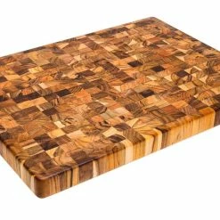 TeakHaus End Grain Carving Board W/Hand Grip (Rectangle) | 20" X 15" X 1.5" -Knife Sets outlet store 331end grain chopping block 20x15 1