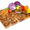 TeakHaus End Grain Carving Board W/Hand Grip (Rectangle) | 24" X 18" X 1.5" -Knife Sets outlet store 332 proteak end grain cutting board 24x18 1