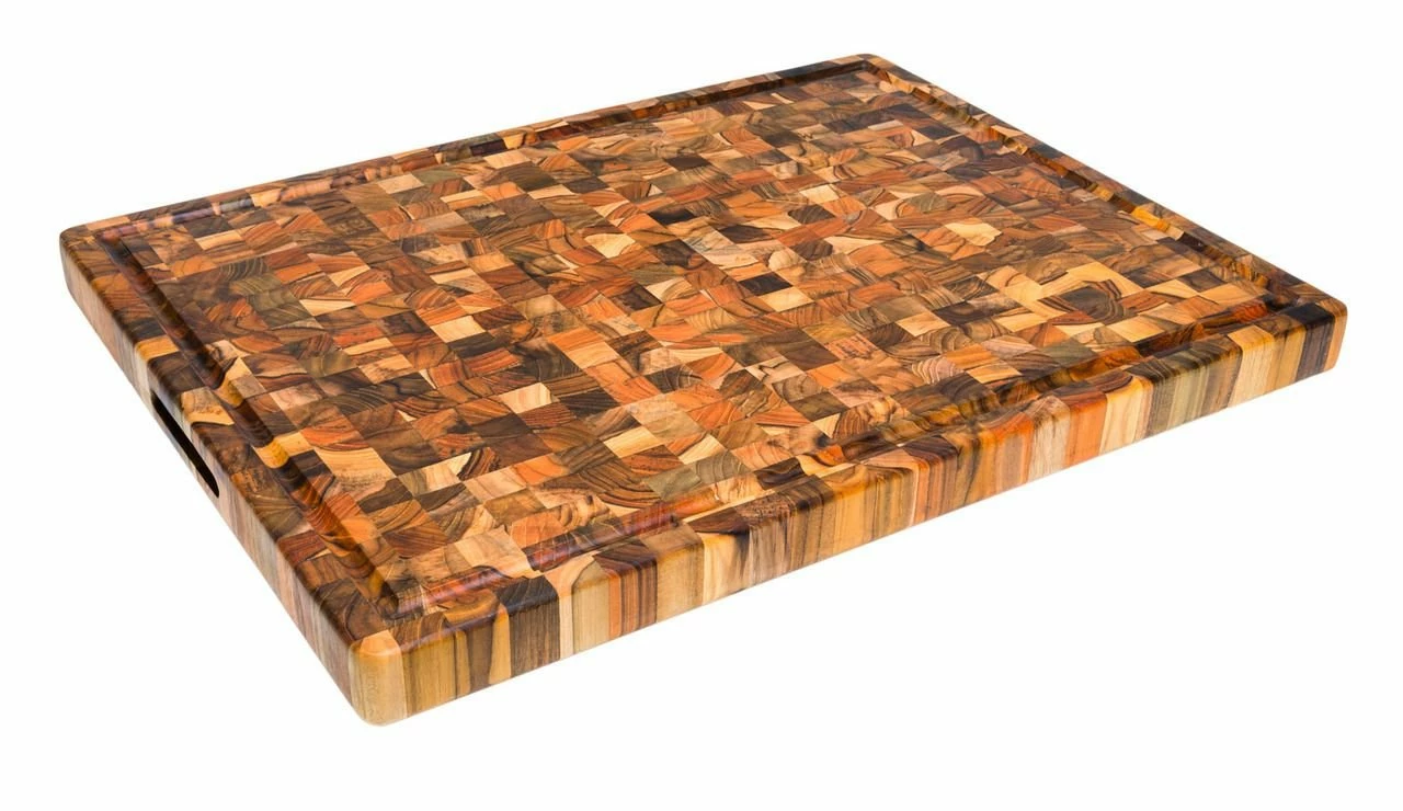 TeakHaus End Grain Carving Board W/Hand Grip + Juice Canal (Rectangle) | 24" X 18" X 1.5" 5 TeakHaus End Grain Carving Board W/Hand Grip + Juice Canal (Rectangle) | 24" X 18" X 1.5" - Image 3