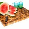 TeakHaus End Grain Carving Board W/Hand Grip + Juice Canal (Rectangle) | 24" X 18" X 1.5" 2 TeakHaus End Grain Carving Board W/Hand Grip + Juice Canal (Rectangle) | 24" X 18" X 1.5" -Knife Sets outlet store 333proteak end grain cutting board w juice canal