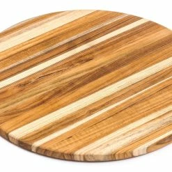 TeakHaus Edge Grain Cutting/Serving Board (Round) | 13" X 0.5"