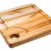 TeakHaus Edge Grain Marine Board W/Corner Hole + Juice Canal (Square) | 8" X 8" X 0.75" -Knife Sets outlet store 513 pt proteak marine cutting board with corner hole edge grain