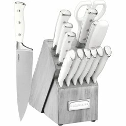 Cuisinart 15-piece Triple Rivet Cutlery Block Set | Grey Block