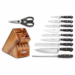 Wusthof Cutlery Wusthof Classic 11-Piece Knife Block Set | Acacia -Knife Sets outlet store 81vdi26hkal. ac sl1500 1