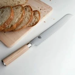 Shun Cutlery Shun Classic Blonde 9" Bread Knife -Knife Sets outlet store dm0705w bread lifestyle1