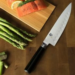Shun Cutlery Shun Classic 8" Hollow Ground Chef's Knife -Knife Sets outlet store dm0719 steelhead lifestyle1