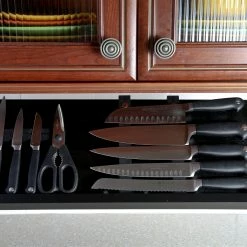 Drop Block Under Cabinet Knife Storage Rack - Small, Black -Knife Sets outlet store dropblock77