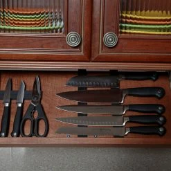 Drop Block Under Cabinet Knife Storage Rack - Large, Cherry -Knife Sets outlet store dropblockcherry3
