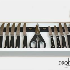 Drop Block Under Cabinet Knife Storage Rack - Small, White -Knife Sets outlet store dropblockwhitesmall1