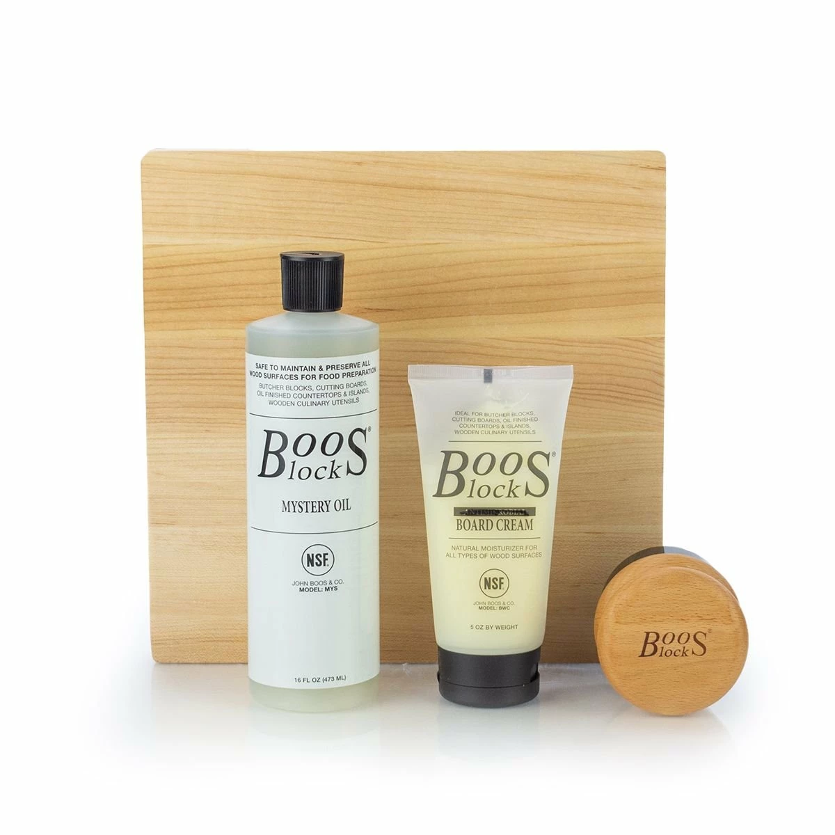 John Boos 10" X 10" Maple Board & Care Kit 3 John Boos 10" X 10" Maple Board & Care Kit