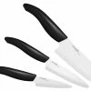 Kyocera Revolution Black & White Ceramic 3-Piece Knife Set -Knife Sets outlet store fk 3pc whbk