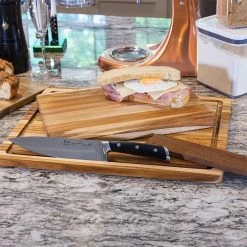 TeakHaus Edge Grain Essential Cutting Boards (Set Of 2) | 18" X 14" & 14" X 10" -Knife Sets outlet store gift guide images smaller 0046 gift guides 2022 2671