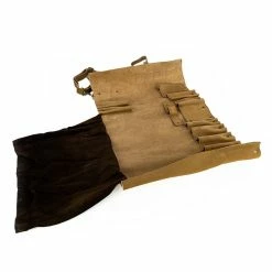 Hammer Stahl Cutlery Premium Leather Knife Roll - 11 Slot -Knife Sets outlet store hs 9005 angle 2