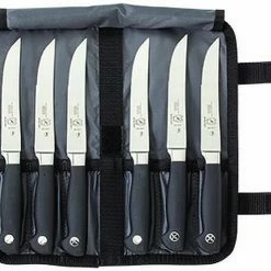 Mercer Cutlery Forged Steak Knives In Cloth Roll - 7 PC Set Genesis Collection