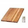 TeakHaus Edge Grain Carving Board W/Hand Grip (Rectangle) | 24" X 18" X 1.5" With Board Seasoning Stick 1 TeakHaus Edge Grain Carving Board W/Hand Grip (Rectangle) | 24" X 18" X 1.5" With Board Seasoning Stick -Knife Sets outlet store pt 107