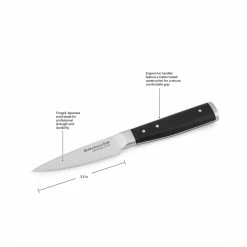 KitchenAid Non-Electrics KitchenAid Gourmet Forged 3.5" Paring Knife With Sheath | Serrated -Knife Sets outlet store serrated dimensions