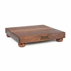 John Boos Walnut Cutting Board With Wooden Bun Feet - 12"